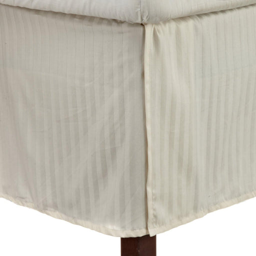 Egyptian Cotton 300 Thread Count Stripe Bed Skirt - Ivory