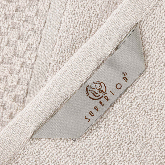 Lodie Cotton Plush Soft Absorbent Two-Toned 3 Piece Towel Set