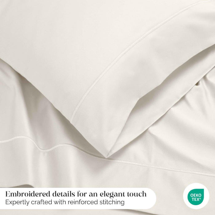 Egyptian Cotton 1500 Thread Count Embroidered Marrow Stitch Sheet Set