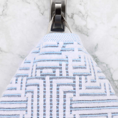 BNM Jasper Cotton Geometric Jacquard Plush Bath Towel Set 2-Piece