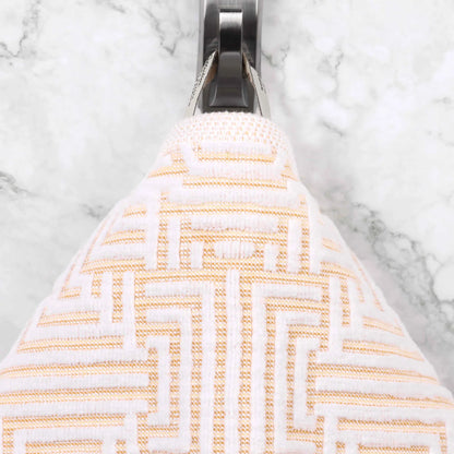 BNM Jasper Cotton Geometric Jacquard Plush Bath Towel Set 2-Piece