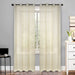 Jackson Striped Sheer Window Curtain Panels, Set of 2 - Ivory