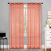 Jackson Striped Sheer Window Curtain Panels, Set of 2 - Orange