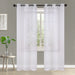 Jackson Striped Sheer Window Curtain Panels, Set of 2 - White