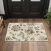 Jacobean Floral Modern Farmhouse Indoor Area Rugs or Runner Rug - Cream