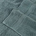 Wringcaster Zero-Twist Towel Set, 100% Combed Cotton, Chevron Border, 575 GSM, Quick-Dry, 6-Pieces - Jade