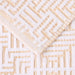 Cotton Modern Geometric Jacquard Plush Face Towel Washcloth Set of 12 - Gold