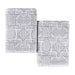 Cotton Modern Geometric Jacquard Plush Absorbent Bath Sheet Set of 2 - Charcoal