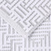 Cotton Modern Geometric Jacquard Plush Absorbent 3 Piece Towel Set - Platinum