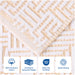 Cotton Modern Geometric Jacquard Plush Absorbent 9 Piece Towel Set - Gold