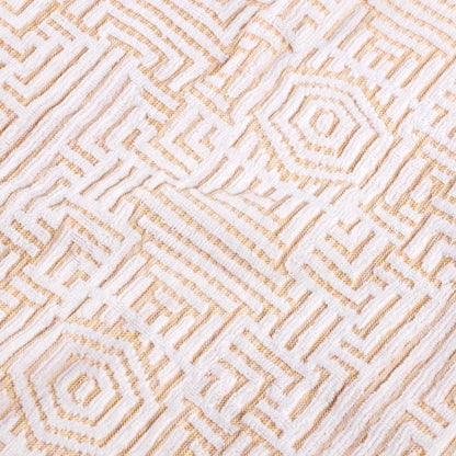 BNM Jasper Cotton Geometric Jacquard Plush Bath Towel Set 2-Piece