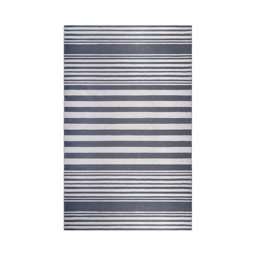 Kadin Modern Striped Indoor/ Outdoor Area Rug - Grey