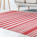 Kadin Modern Striped Indoor/ Outdoor Area Rug - Red