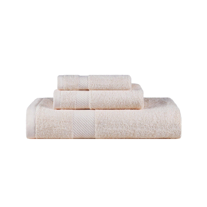 Kendell Egyptian Cotton Quick Drying 3 Piece Towel Set - Ivory
