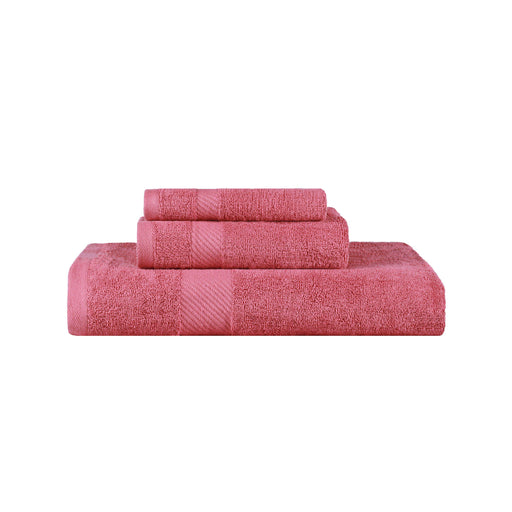 Kendell Egyptian Cotton Quick Drying 3 Piece Towel Set - Sandy Rose