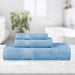 Kendell Egyptian Cotton Quick Drying 3 Piece Towel Set - Witer Blue