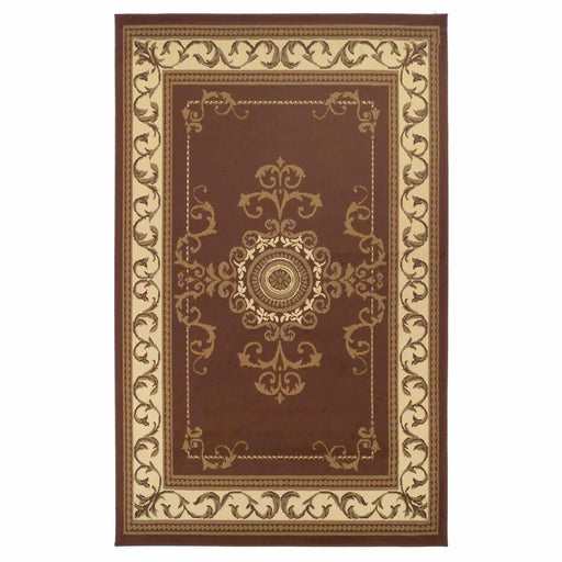 Kensington Traditional Medallion Indoor Area Rug Or Runner Rug - Toffee