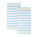 Coastal Resort Stripe Fouta 2 Piece Beach Towel with Tassels - Keywest