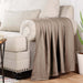 All-Season Chevron Cotton Bed Blanket & Sofa Throw - Khaki