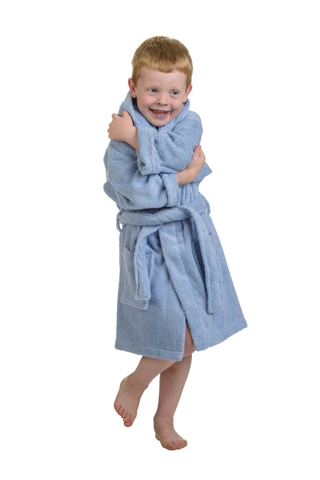Cotton Terry Bath Robe Unisex Kids Hooded Bathrobe