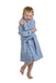 Cotton Terry Bath Robe Unisex Kids Hooded Bathrobe  - Blue