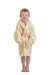 Cotton Terry Bath Robe Unisex Kids Hooded Bathrobe  - Ivory