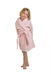 Cotton Terry Bath Robe Unisex Kids Hooded Bathrobe  - Pink