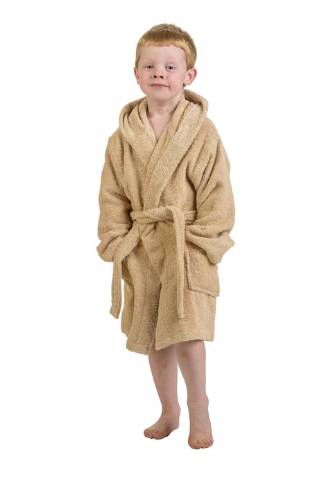 Cotton Terry Bath Robe Unisex Kids Hooded Bathrobe