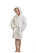 Cotton Terry Bath Robe Unisex Kids Hooded Bathrobe  - White