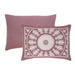 Traditional Medallion Cotton Blend Woven Jacquard Bedspread Set - Berry Red