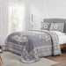 Traditional Medallion Cotton Blend Woven Jacquard Bedspread Set - Denim Blue