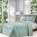 Traditional Medallion Cotton Blend Woven Jacquard Bedspread Set - Turquoise