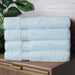 Egyptian Cotton 4 Piece Solid Bath Towel Set - LightBlue