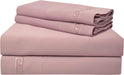 Serres 600-Thread Count 100% Egyptian Cotton Greek Key Pattern Mediumweight Sheet Set with Deep Pockets - Lavender