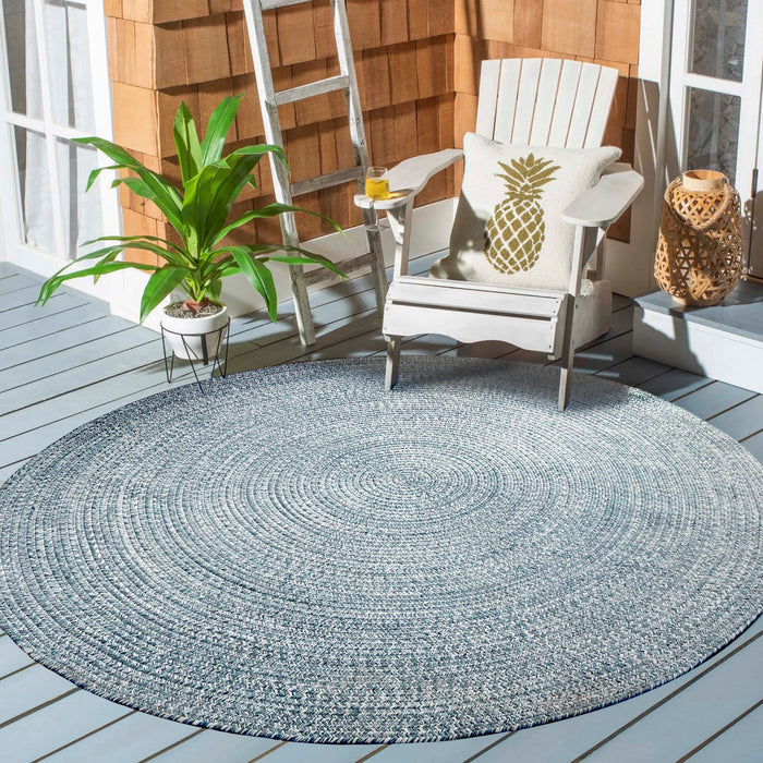 Reversible Braided Area Rug Two Tone Indoor Outdoor Rugs