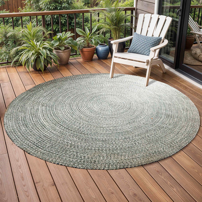 Reversible Braided Area Rug Two Tone Indoor Outdoor Rugs