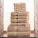 Egyptian Cotton Plush Heavyweight Absorbent Luxury 10 Piece Towel Set - Latte