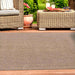 Bohemian Rectangle Indoor Outdoor Rugs Solid Braided Area Rug - Latte