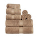 Egyptian Cotton Pile Plush Heavyweight Absorbent 8 Piece Towel Set - Latte
