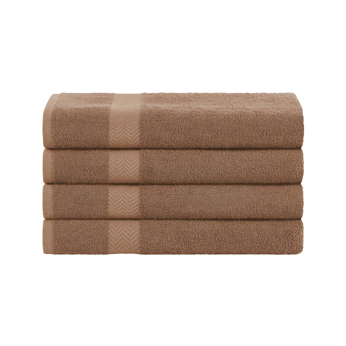 Franklin Cotton Eco Friendly 4 Piece Bath Towel Set - Latte