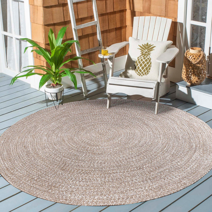 Reversible Braided Area Rug Two Tone Indoor Outdoor Rugs