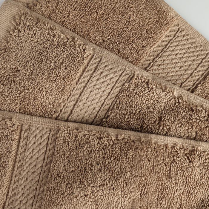 Egyptian Cotton Plush Heavyweight Absorbent Bath Towel Set of 4 - Latte