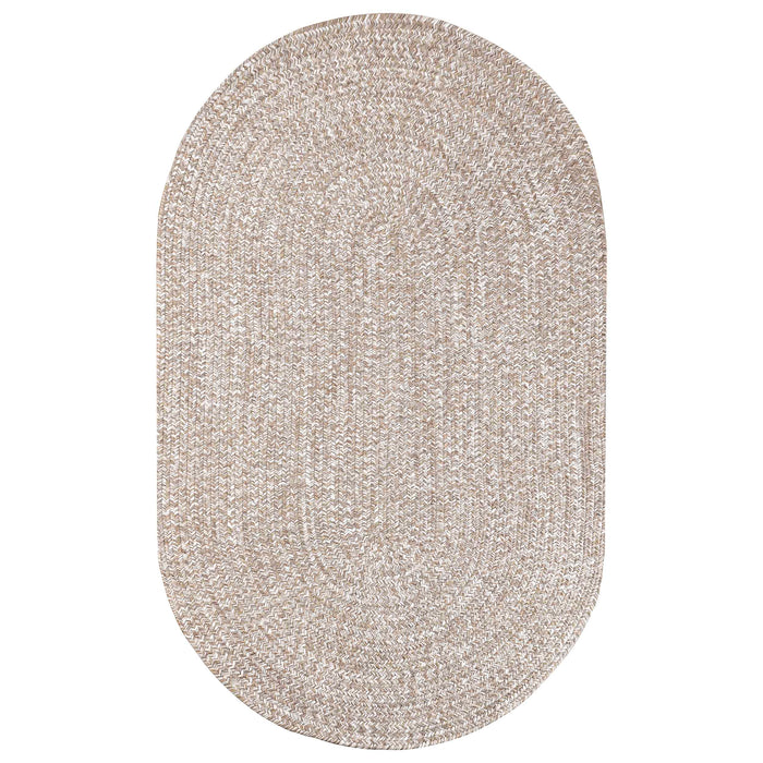 Reversible Braided Area Rug Two Tone Indoor Outdoor Rugs