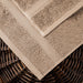Egyptian Cotton Pile Plush Heavyweight Absorbent Face Towel Set of 6 - Latte