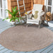 Reversible Braided Area Rug Two Tone Indoor Outdoor Rugs - Latte/White