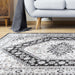 Layland Modern Abstract Polyester Indoor Area Rug - Charcoal