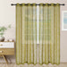 Poppy Sheer Panel Grommet Curtain Panel Set - LeafGreen