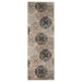 Leigh Non-Slip Modern Floral Medallion Indoor Area Rug Or Runner Rug - Beige