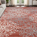 Leigh Traditional Floral Scroll Indoor Area Rugs or Runner Rug - Ginger