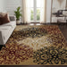 Leigh Traditional Floral Scroll Indoor Area Rugs or Runner Rug - Gold